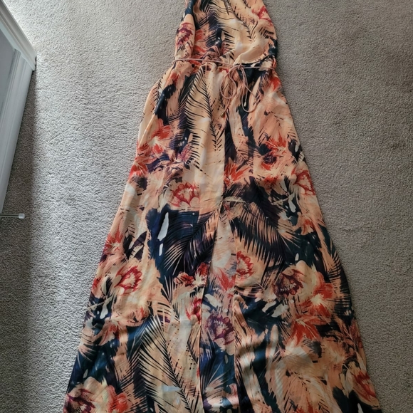 Guess Halter Dress Floral Multi Sz M - Picture 3 of 10